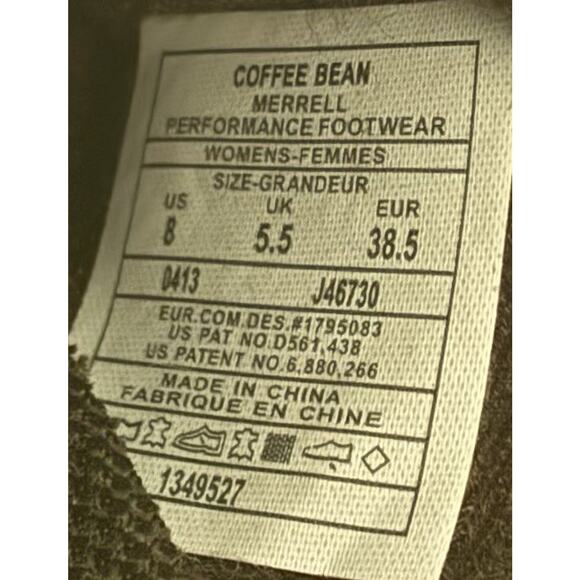 Wmns Merrell Sz 8 Brown Leather Slip On Coffee Bean Encore Elipse 2.0 Lined Shoe - Picture 7 of 7